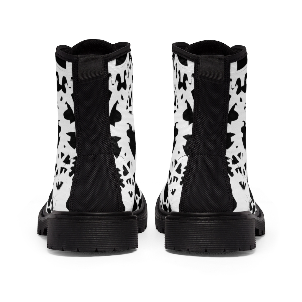 Women's Canvas White Gear-Stars Boots - Image 7