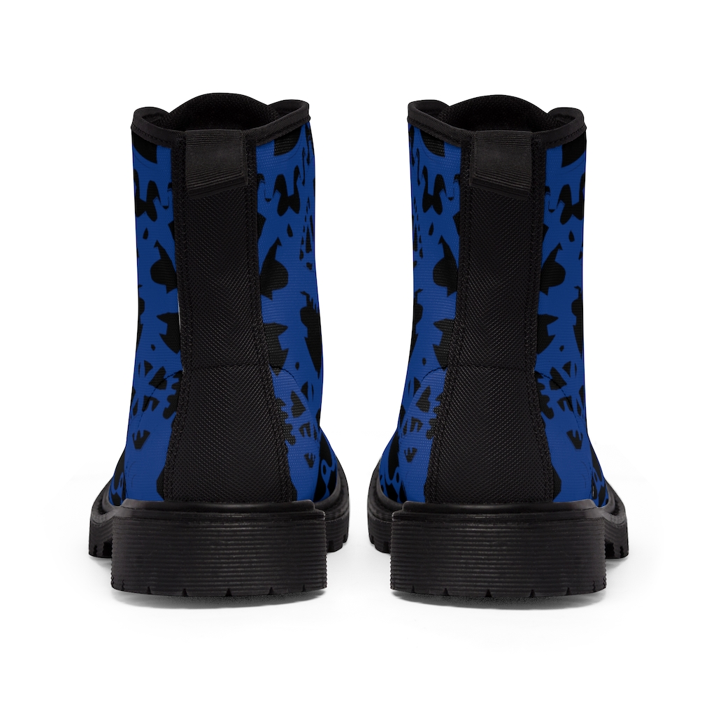 Women's Canvas Blue Gear-Stars Boots - Image 7