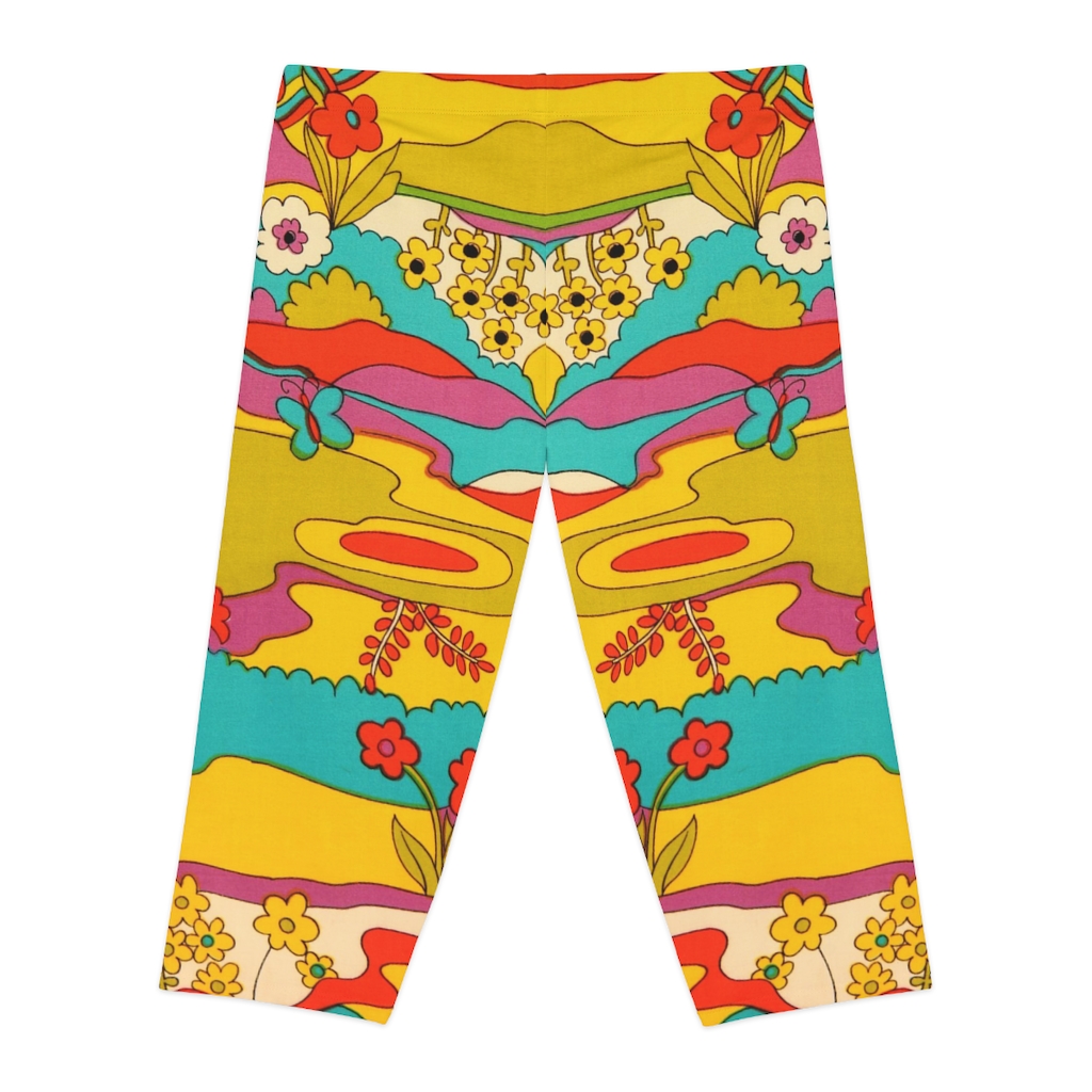 Women's Capri Leggings Vintage Groovy - Image 15
