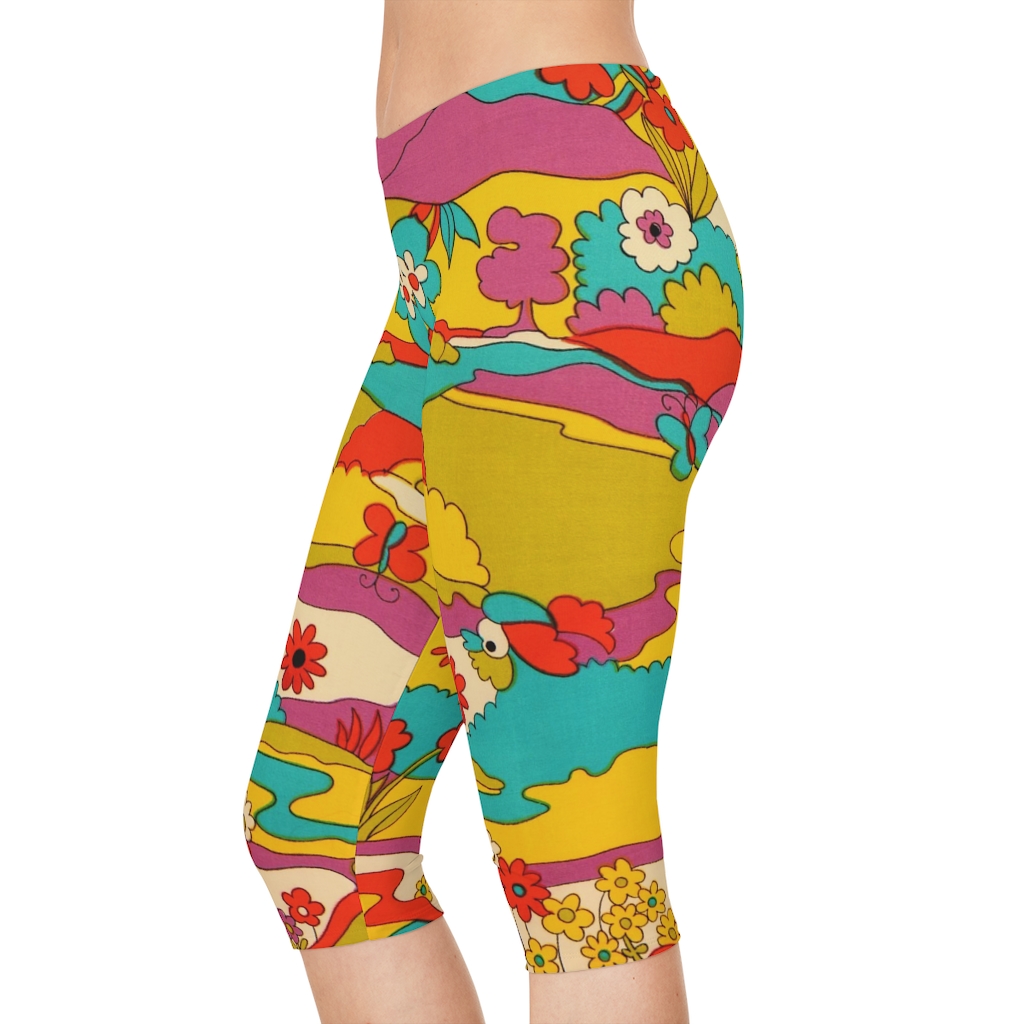 Women's Capri Leggings Vintage Groovy - Image 18