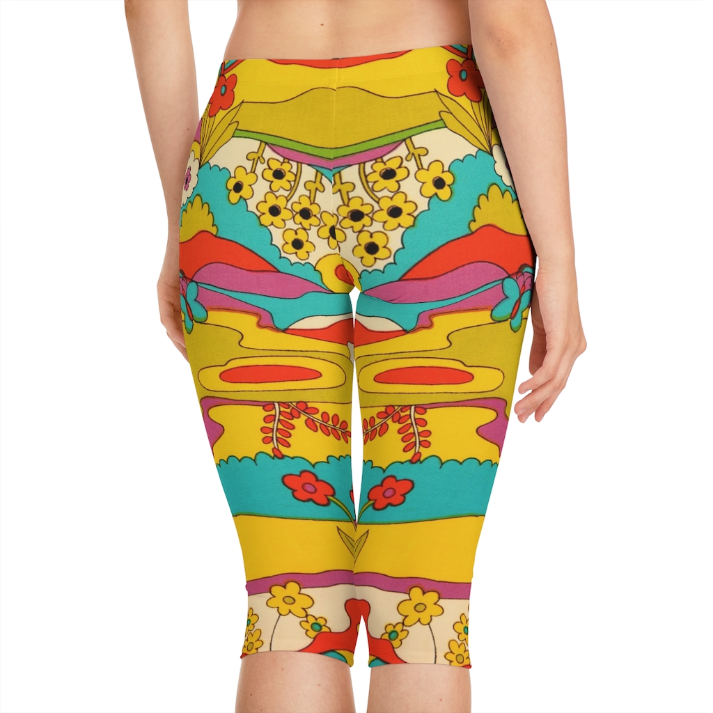 Women's Capri Leggings Vintage Groovy - Image 34