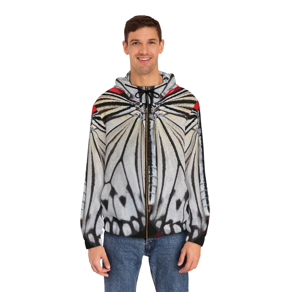 Men's Hoodie B&W Butterfly - Image 13