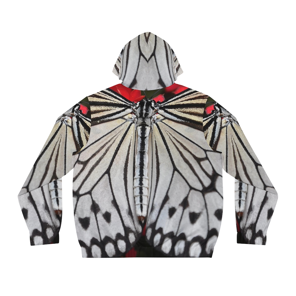 Men's Hoodie B&W Butterfly - Image 15
