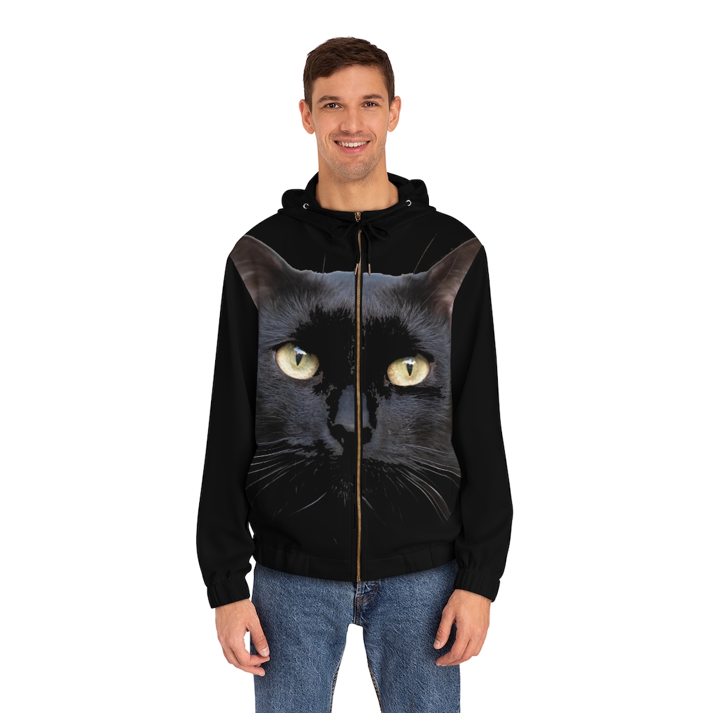 Men's Hoodie Black Cat - Image 13