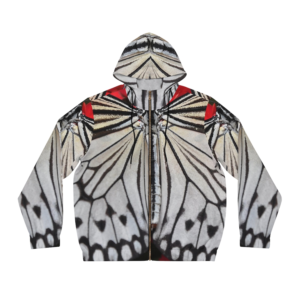 Men's Hoodie B&W Butterfly - Image 2