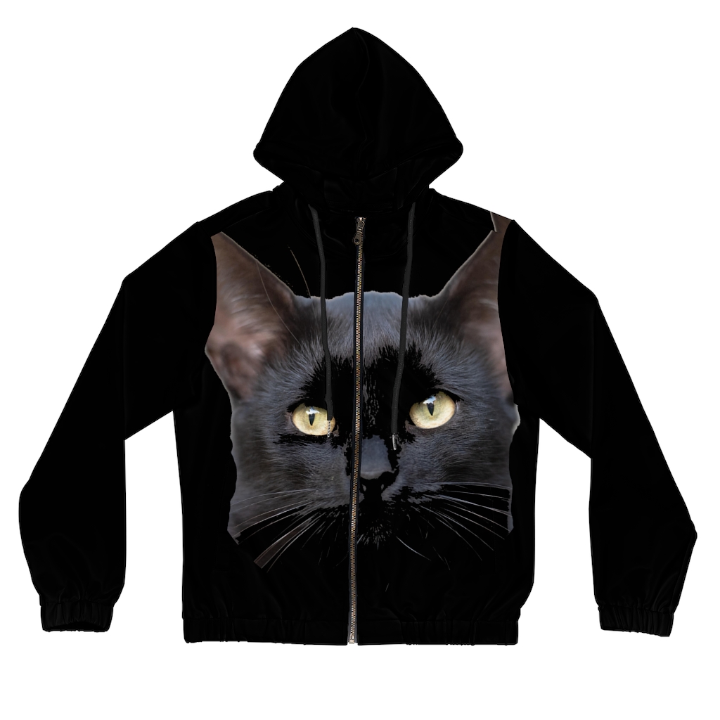 Women's Hoodie: Black Cat - Image 14