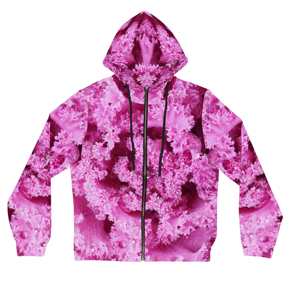 Women's Hoodie: Pink Flower - Image 14