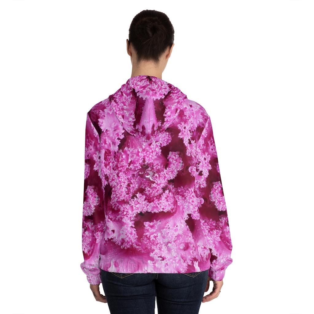 Women's Hoodie: Pink Flower - Image 16