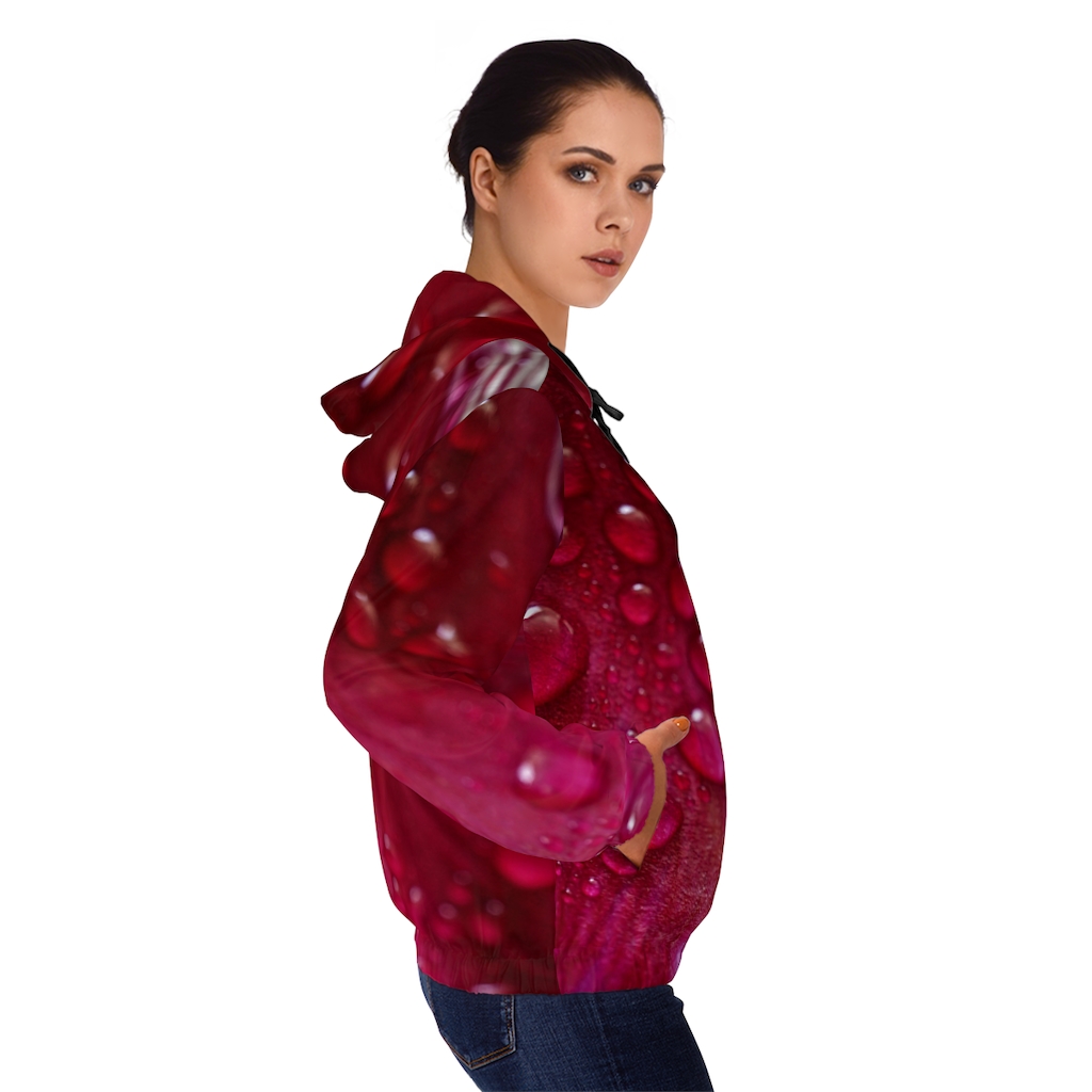 Women's Hoodie: Red Petal - Image 18