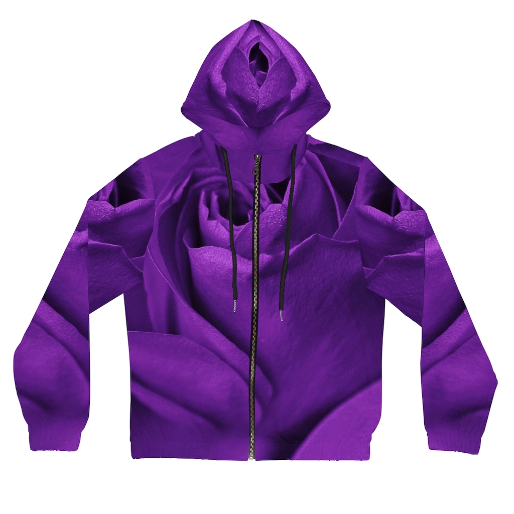 Women's Hoodie: Purple Rose - Image 14