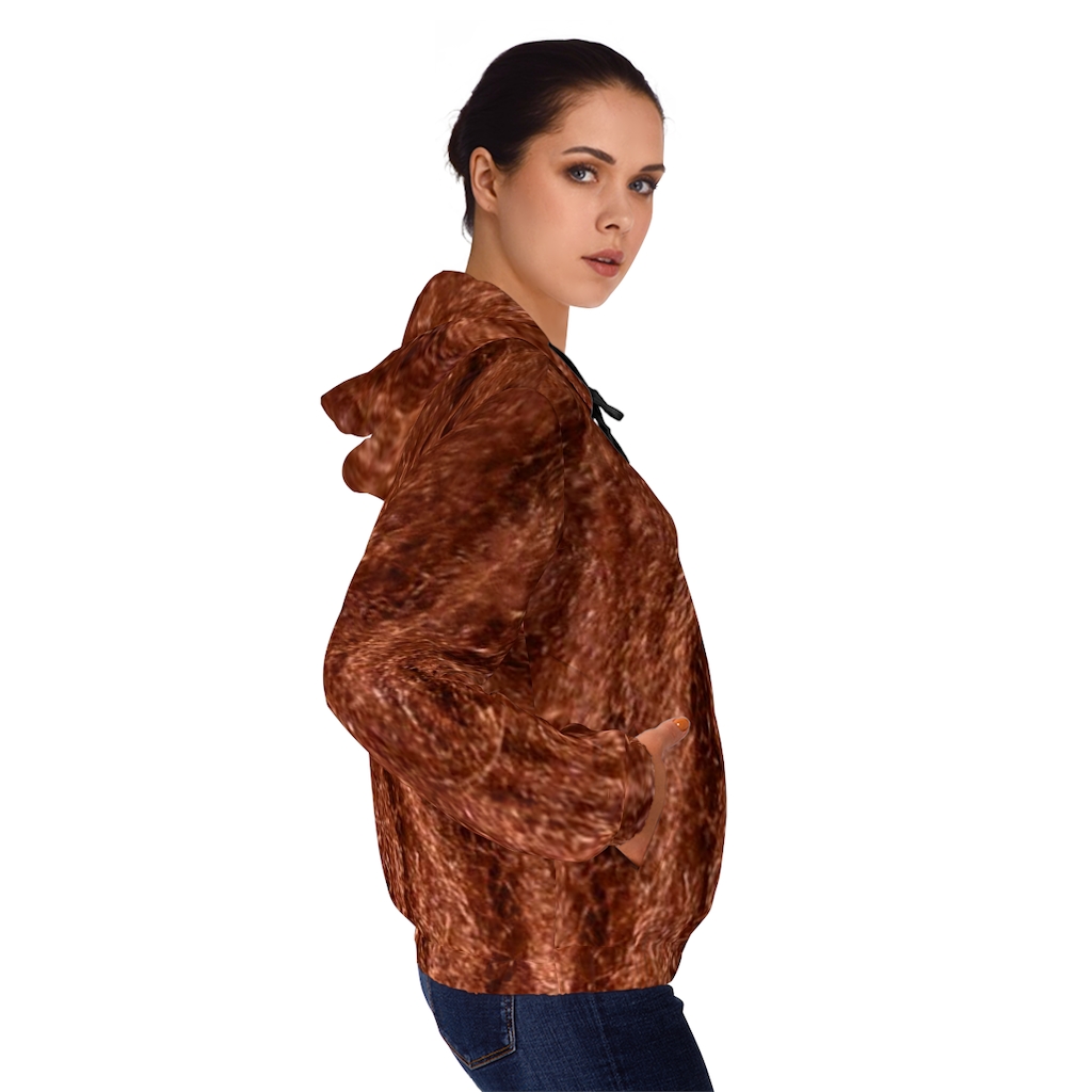 Women's Hoodie: Brown Alpaca - Image 24