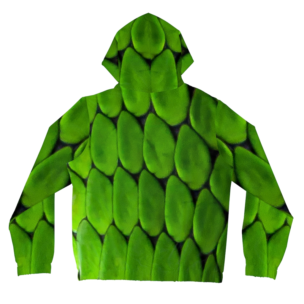 Women's Hoodie: Bright Green Snake - Image 21