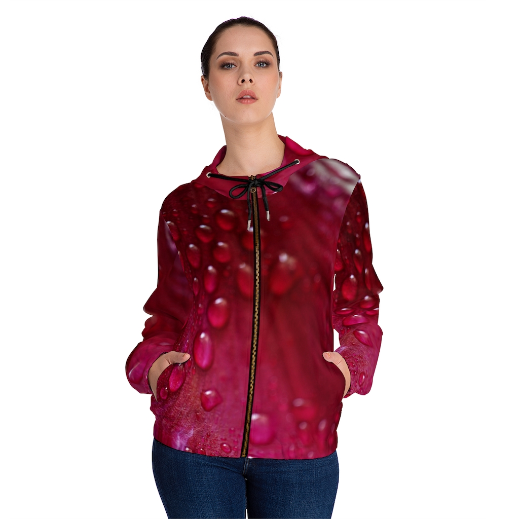 Women's Hoodie: Red Petal - Image 19