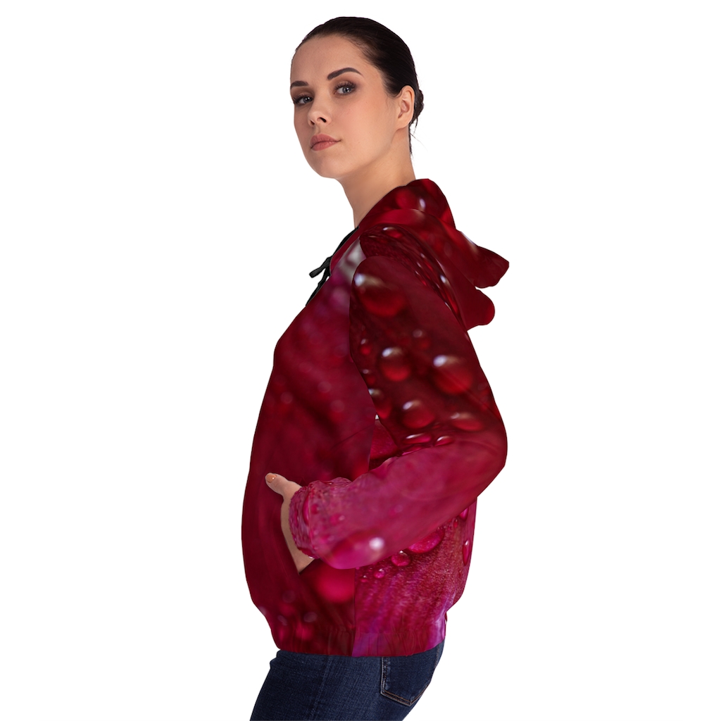 Women's Hoodie: Red Petal - Image 5