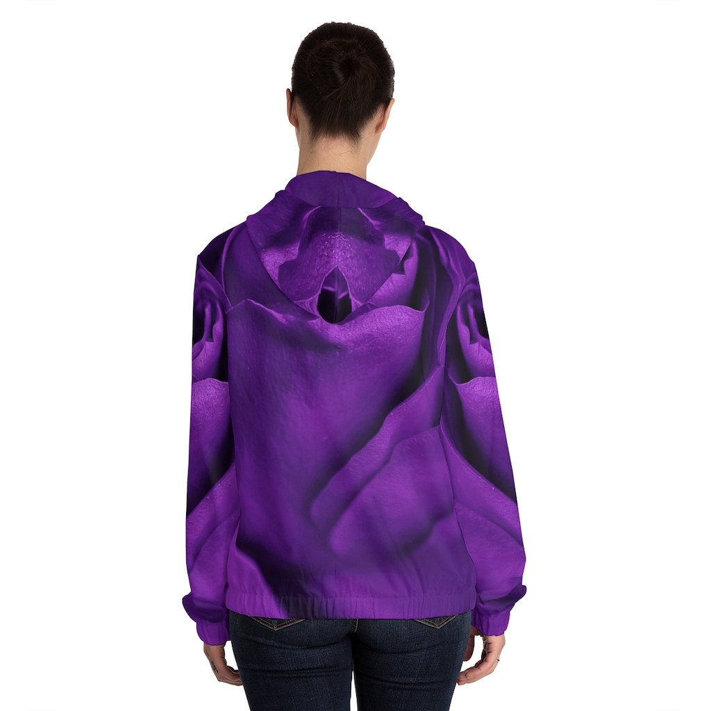 Women's Hoodie: Purple Rose - Image 28