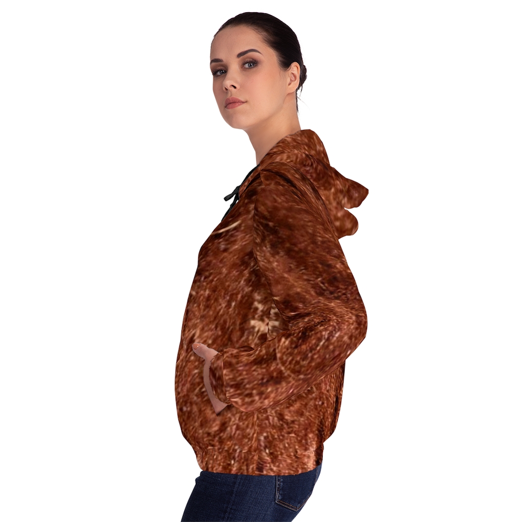 Women's Hoodie: Brown Alpaca - Image 11